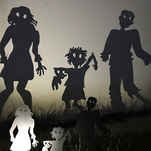 Load image into Gallery viewer, Metal Yard Stakes with Halloween Shadow Casting Silhouettes
