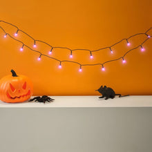 Load image into Gallery viewer, Purple Fairy Lights with Black Wire for Halloween Party and Room Decor
