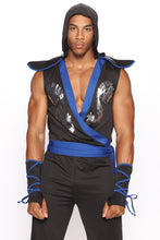 Load image into Gallery viewer, Mens Dragon Ninja Costume Set with Hooded Tunic and Gauntlets
