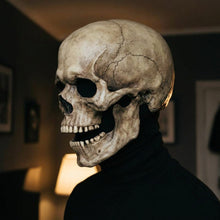 Load image into Gallery viewer, Movable Jaw Skull Mask with Full Head Latex Shell for Adult Halloween Costumes
