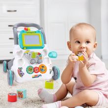 Load image into Gallery viewer, Multifunction Baby Push Walker with Music and Drawing Board Activity Center for 6–15 Month Toddlers
