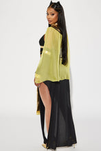 Load image into Gallery viewer, Womens Egyptian Queen Costume Set with Sheer Dress and Cape
