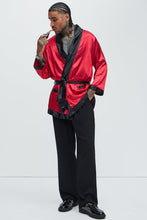 Load image into Gallery viewer, Mens Smoking Robe Costume with Belt and Pipe Prop

