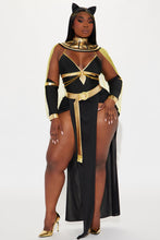 Load image into Gallery viewer, Womens Egyptian Queen Costume Set with Sheer Dress and Cape
