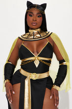 Load image into Gallery viewer, Womens Egyptian Queen Costume Set with Sheer Dress and Cape
