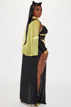 Load image into Gallery viewer, Womens Egyptian Queen Costume Set with Sheer Dress and Cape
