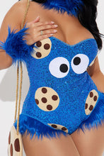 Load image into Gallery viewer, Womens Cookie Creature Costume Set with Sequin Teddy and Leg Warmers
