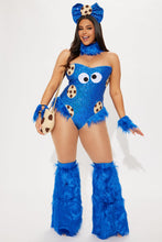 Load image into Gallery viewer, Womens Cookie Creature Costume Set with Sequin Teddy and Leg Warmers
