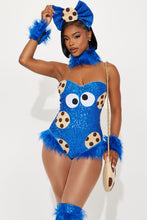 Load image into Gallery viewer, Womens Cookie Creature Costume Set with Sequin Teddy and Leg Warmers

