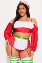 Load image into Gallery viewer, Womens Baker Costume Set with Top Panty and Apron for Halloween
