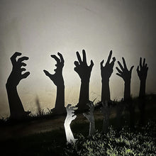 Load image into Gallery viewer, Metal Yard Stakes with Halloween Shadow Casting Silhouettes
