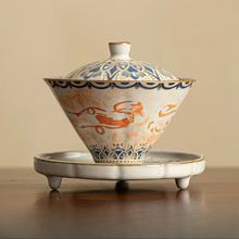 Load image into Gallery viewer, Elegant Jingdezhen Ceramic Gaiwan Tea Set with Covered Bowl
