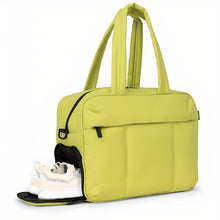 Load image into Gallery viewer, Puffer Duffle Bag with Quilted Polyester Shell and Dual Top Handles

