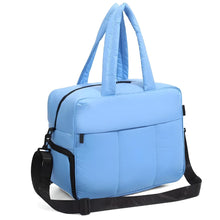 Load image into Gallery viewer, Puffer Duffle Bag with Quilted Polyester Shell and Dual Top Handles
