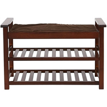 Load image into Gallery viewer, Large Capacity Cushioned Entryway Shoe Storage Rack Bench
