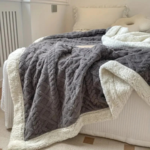 Load image into Gallery viewer, Snuggle Sherpa Blanket Reversible Brushed Fleece Throw
