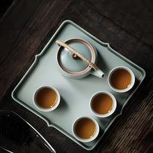 Load image into Gallery viewer, Elegant Ceramic Kung Fu Tea Set with Tray, Teapot and Cups

