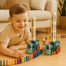 Load image into Gallery viewer, Automatic Domino Train Toy with Chain Reaction Track for Kids
