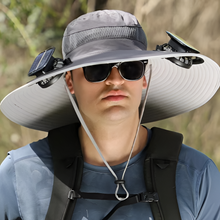 Load image into Gallery viewer, Ultimate Outdoor Sun Hat with Rechargeable LED and Wide Brim
