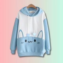 Load image into Gallery viewer, Kawaii Bunny Hoodie, Cozy Cotton Sweatshirt with Bunny Ears
