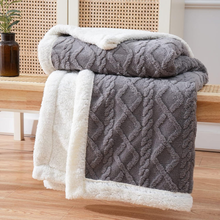 Load image into Gallery viewer, Snuggle Sherpa Blanket Reversible Brushed Fleece Throw

