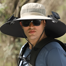 Load image into Gallery viewer, Ultimate Outdoor Sun Hat with Rechargeable LED and Wide Brim
