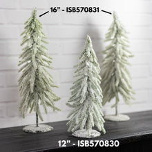Load image into Gallery viewer, 12" Flocked Snowy Christmas Tree Table Decor Lifestyle Photo
