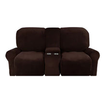 Load image into Gallery viewer, 2 Seat Recliner Cover with Cup Holders Soft Non Slip 12 Colors
