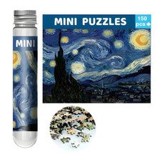 Load image into Gallery viewer, Mini Tube Puzzle of Van Gogh Starry Night, 150 Micro Piece Art Puzzle
