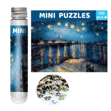 Load image into Gallery viewer, Mini Tube Puzzle of Van Gogh Starry Night, 150 Micro Piece Art Puzzle
