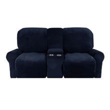Load image into Gallery viewer, 2 Seat Recliner Cover with Cup Holders Soft Non Slip 12 Colors
