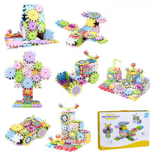Load image into Gallery viewer, Gear Building Block Set with Rotating Handles and 203 Interlocking Pieces
