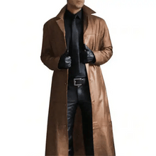 Load image into Gallery viewer, Mens Genuine Leather Coat with Inside Pockets and Zippers in Four Colors
