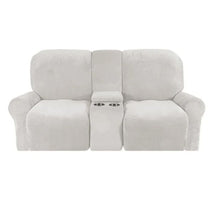 Load image into Gallery viewer, 2 Seat Recliner Cover with Cup Holders Soft Non Slip 12 Colors
