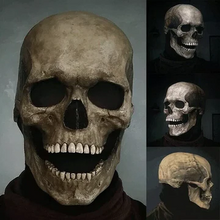 Load image into Gallery viewer, Movable Jaw Realistic Full Head Skull Mask - Human Skeleton Mask for Halloween Party
