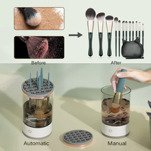 Load image into Gallery viewer, 3-in-1 Cosmetic Brush Cleaner Machine - Electric Makeup Brush Cleaner Device
