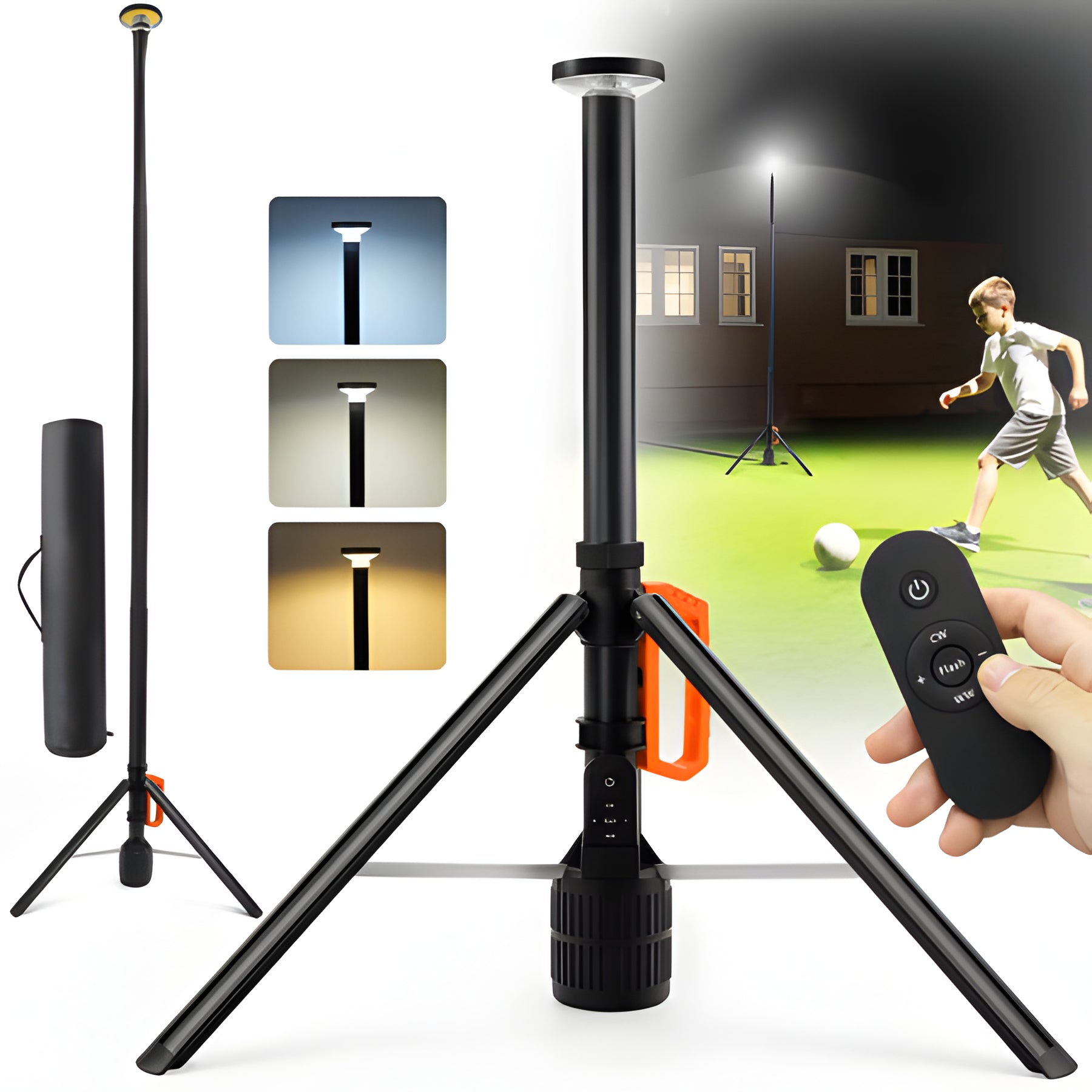 Remote Controlled Work Light Ultra-Bright Rechargeable Telescopic LED Work Light with Remote Contro ...