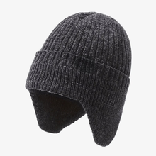 Load image into Gallery viewer, Knitted Winter Hat With Fleece Lining and Ear Covers
