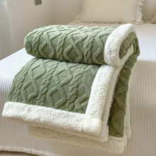 Load image into Gallery viewer, Snuggle Sherpa Blanket Reversible Brushed Fleece Throw
