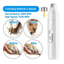 Load image into Gallery viewer, Rechargeable Electric Dog Nail Grinder with Polisher Wheel for Small and Large Pets

