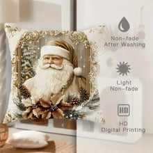 Load image into Gallery viewer, Golden Velvet Christmas Cushion Covers with Festive Designs
