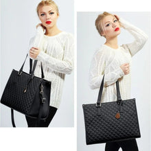 Load image into Gallery viewer, Quilted Tote Bag with Insulated Lunch Bag
