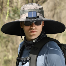 Load image into Gallery viewer, Ultimate Outdoor Sun Hat with Rechargeable LED and Wide Brim
