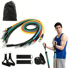 Load image into Gallery viewer, 11 Piece Resistance Bands Set for Home Fitness
