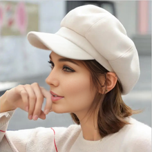 Load image into Gallery viewer, Wool Winter Newsboy Cap for Women
