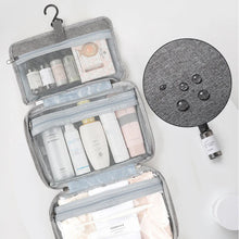 Load image into Gallery viewer, Travel Organizer for Cosmetics, Compact Water-Resistant Toiletry Bag with 4 Compartments and 360° Hook
