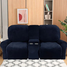 Load image into Gallery viewer, 2 Seat Recliner Cover with Cup Holders Soft Non Slip 12 Colors
