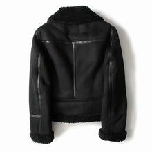 Load image into Gallery viewer, Leather jacket with sherpa lining
