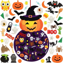 Load image into Gallery viewer, Halloween Felt Board with 50+ Reusable Ornaments for Kids Ages 3+
