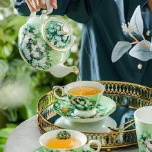 Load image into Gallery viewer, Exquisite Ceramic Tea and Coffee Set with Hand‑Painted Art and Matching Dish
